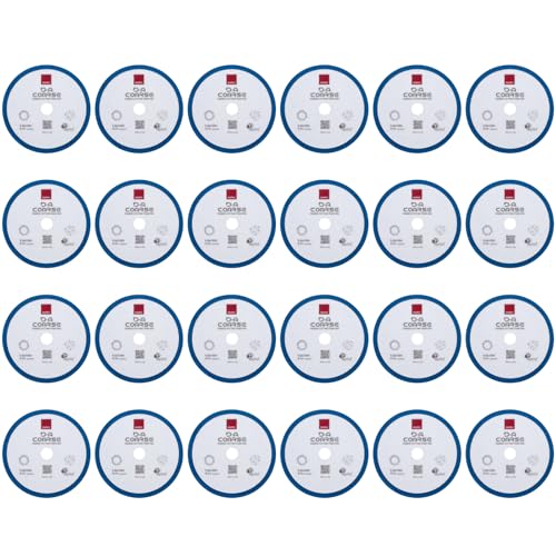 Image of RUPES 9.DA150H Pack of 24 Blue D-A Coarse Cutting Foam Pads 150mm | Ideal for Paint Correction | Mild to Severe Defect Removal | Compatible with 5 inch Backing Plate