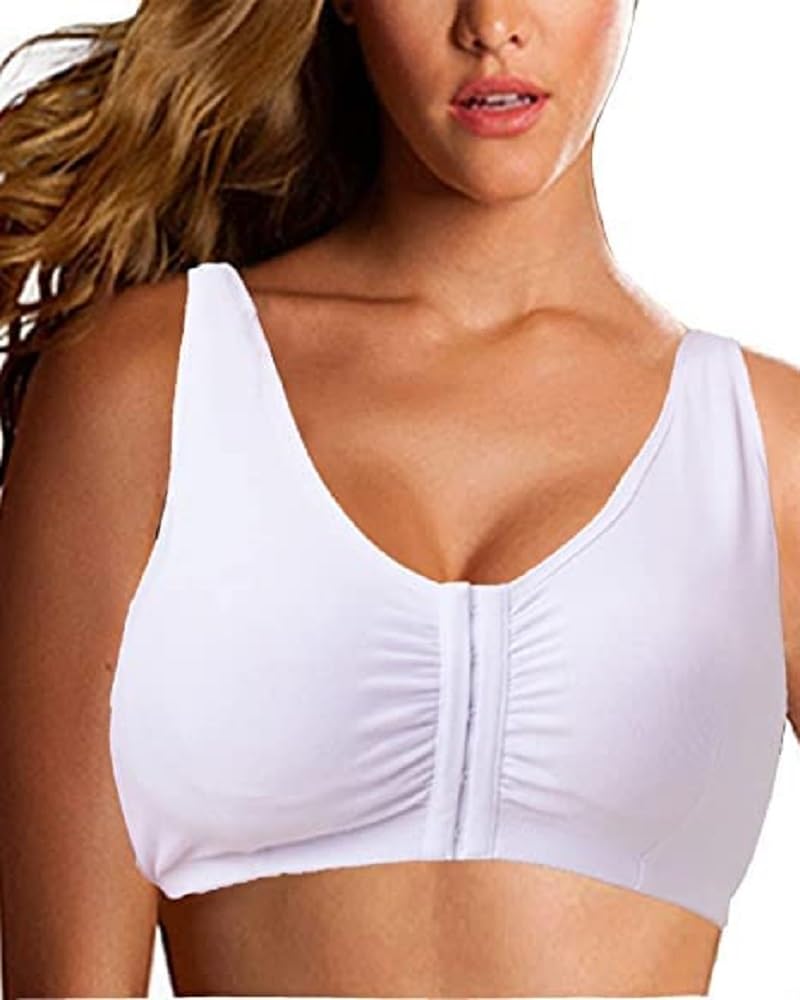 GenericPost Surgical Bra Front Closure Post Surgery Bra Post Op Front Close Bras Sports Bra Mastectomy Bra for Women-Black