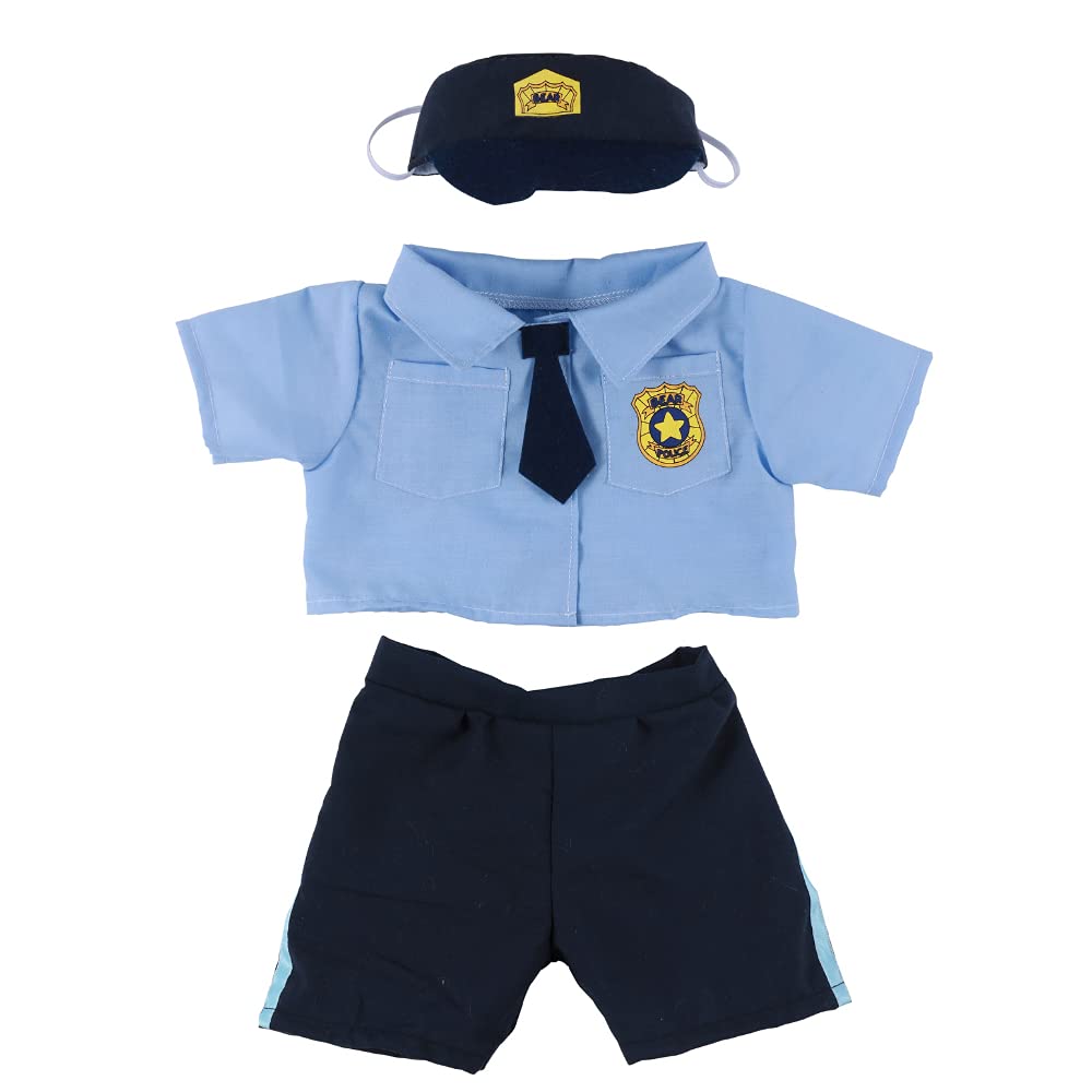 Tenue de police bleue – 40 cm – Ours en peluche – Ours non inclus