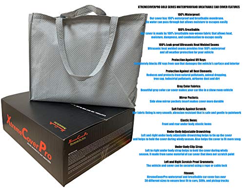 2001 ~ 2013 320I 328I 330I 335I M3 All Weather Car Cover - Waterproof Indoor, Outdoor Automotive Accessories - Dust, Uv Ray, Mist Vehicle Protection - Full Semi - With Elastic Hem And Bonus Bag #TOP3