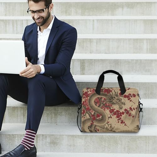 Funda para portátil 15.6 pulgadas beige con asa y correa miniatura 3