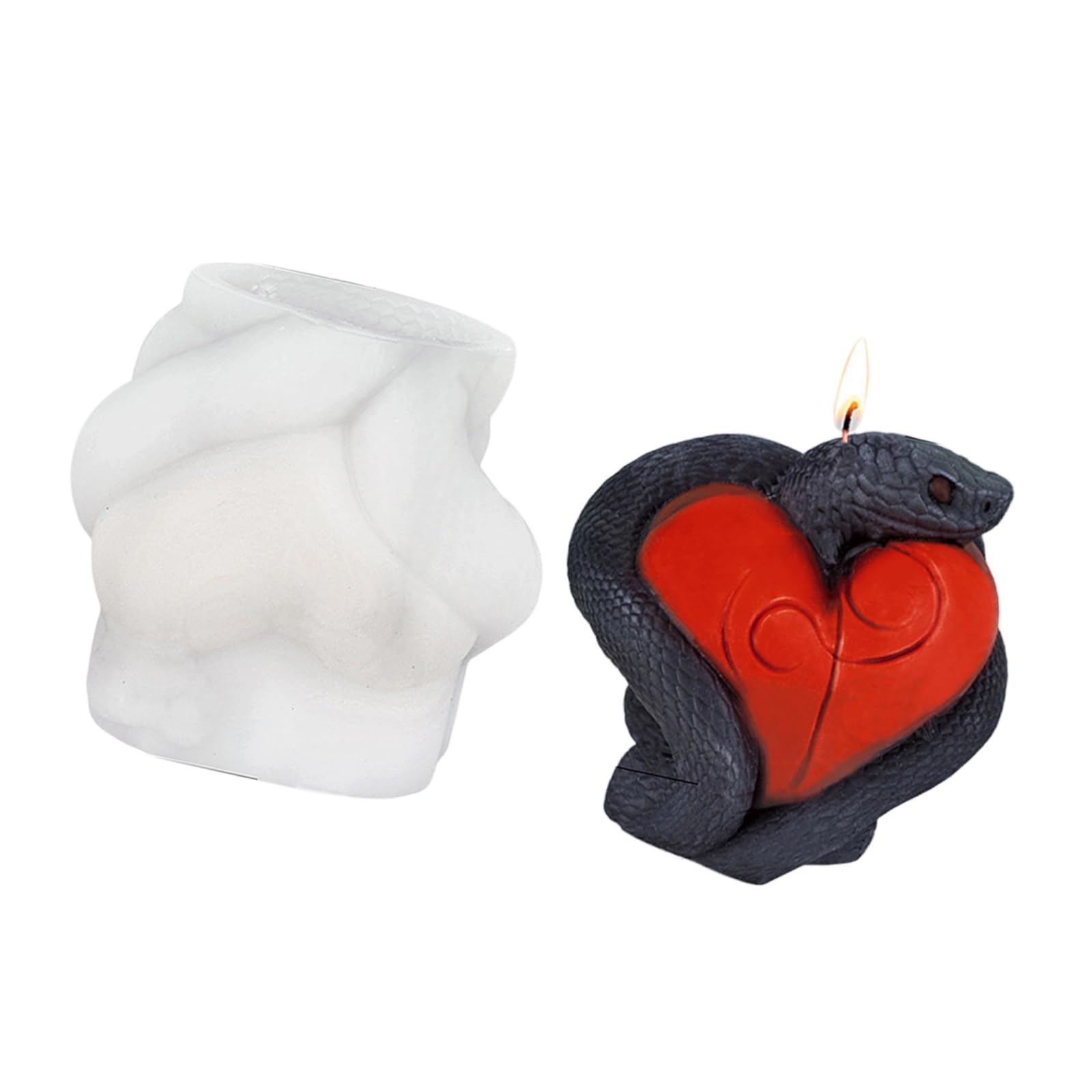 Buxuaaaa Silicone Molds Snake Heart Molds Epoxy Resin Castings Plasters Snake Heart