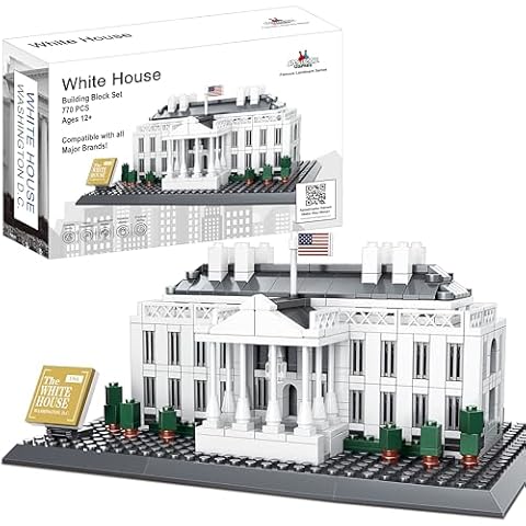 Apostrophe Games White House Building Block Set (770 Pieces) Washington D.C. White House Famous Landmark Series - Architecture Model for Kids and Adults Cover