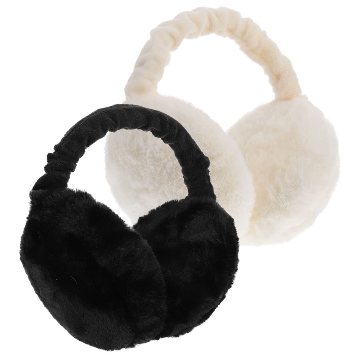 CALLARON Orejeras Plegables Mufas Pelo Manguitos Felpa Orejeras Para Mujer Gorro Térmico Calentador De Cabeza Orejeras De Sonido Oreja Para Polaina Falso Lana Abs