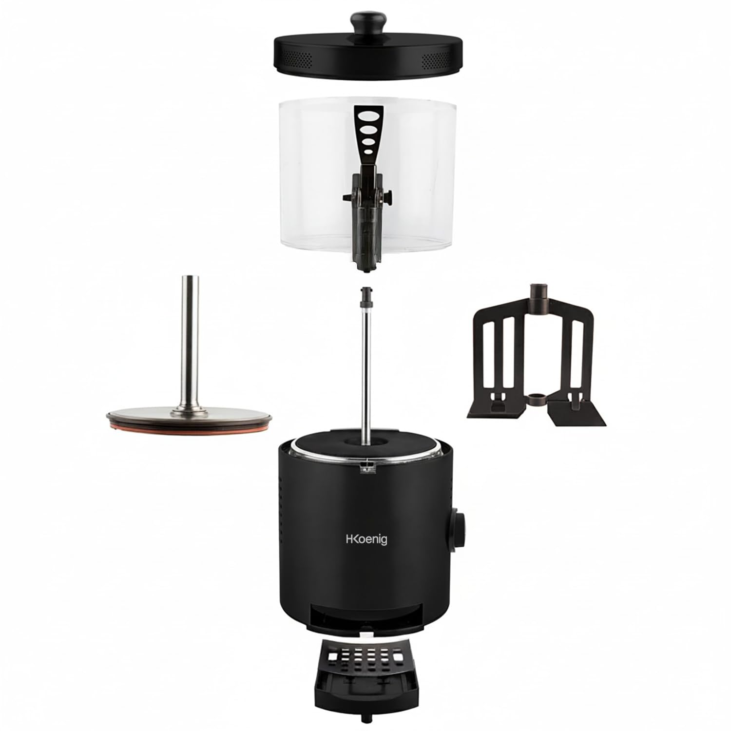 H.Koenig - Dispensador de chocolate caliente de acero inoxidable SHK802, 1200 W, depósito extraíble de 3 L, termotast ajustable, mantenimiento caliente, sistema antigoteo, compatible con lavavajillas