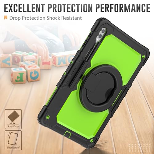Coque Galaxy Tab S10 Ultra 14,6" antichoc 3 couches vert - 6