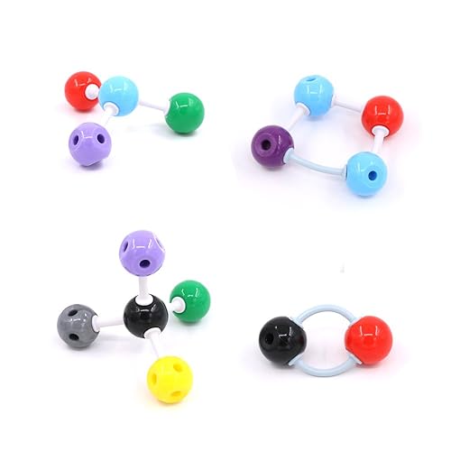 Miniatura 3 de Swpeet Kit de 122 piezas de modelo molecular de química orgánica para estudiantes y profesores, juego de modelos moleculares para química inorgánica