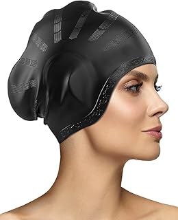 スイムキャップ 長髪水泳帽 メンズ レディース 大人 プレミアム防水シリコン 髪が濡れない 男女兼用 水着帽子 競泳用 速乾 防水 プール 温泉 海水浴用 フリーサイズ