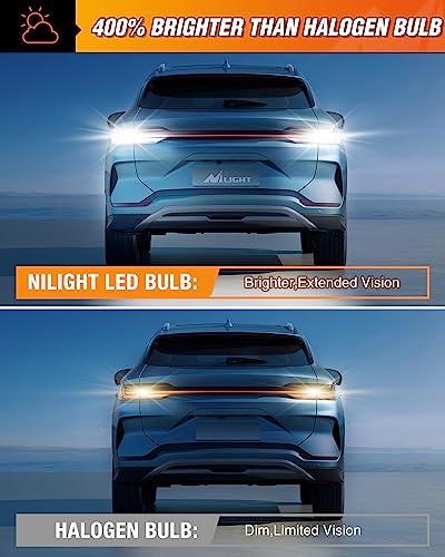 Image of Nilight 921 LED Bulb for Reverse /Back up Light,6500K Xenon White 912 T15 906 922 W16W Bulbs,Super Bright 3020 27SMD Replacement for Car /Trunk,2 PCS