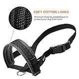 ILEPARK Nylon Soft Dog Muzzle Medium for Dogs Prevent Anti Biting, Barking and Chewing, Adjustable Loop (M, Black) - Image 4