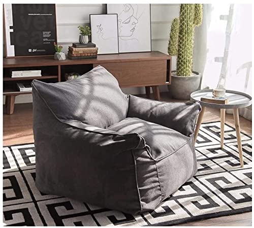 dtkmkj Sitzsack Tatami Lazy Sofa Bequemes Einzelschlafsofa Computerstuhl Wohnzimmer Schlafzimmer Weicher Stuhl Leinwand… – Bild 5