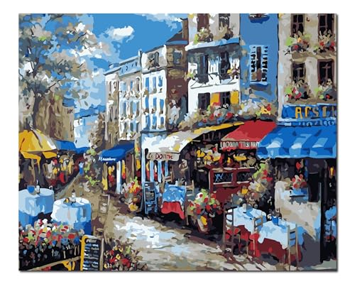 Peinture par numéros adultes kit complet cadre bois châssis 40x50cm
