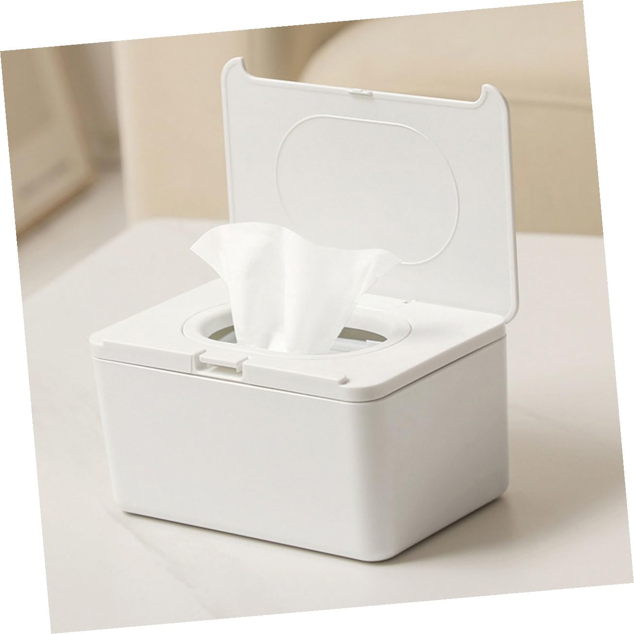 Dispensador de Toallitas Húmedas para Bebés de Plástico Blanco 2 Piezas