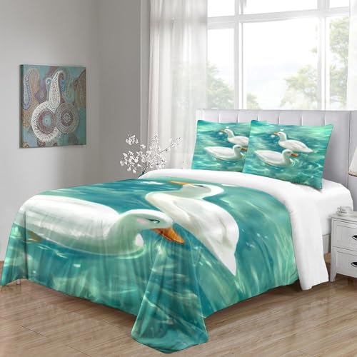 Ensemble de literie imprimé oie blanche pour décorer la chambre - 5