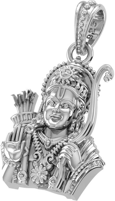 Pendentif en argent sterling 563 médaillon homme et femme Bhagwan Shri Ram