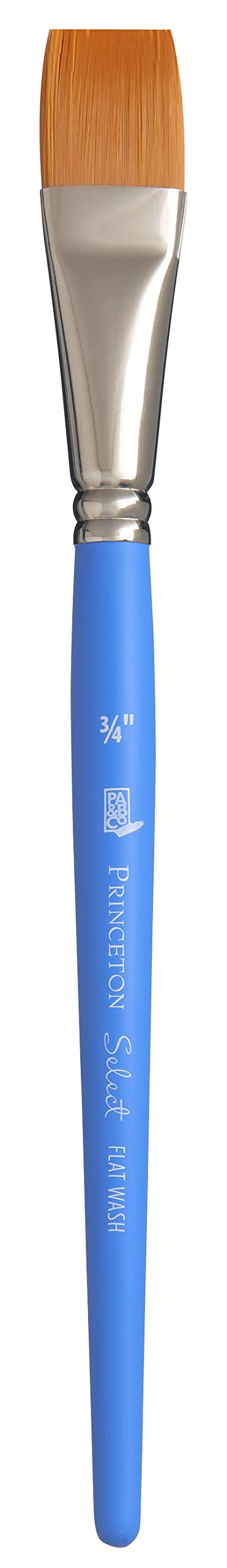 Princeton Select Artiste, Series 3750, Paint Brush for Acrylic, Watercolor and Oil, Flat Wash, 3/4 Inch