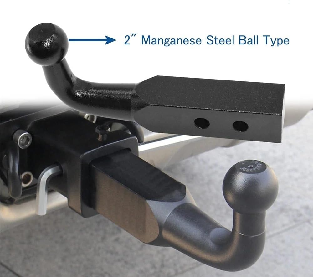 OUTMX Trailer Hitch Ball Mount with 2-inch Fits Receiver, Pickup Universal Refitting Hook Towing Trailing Arm