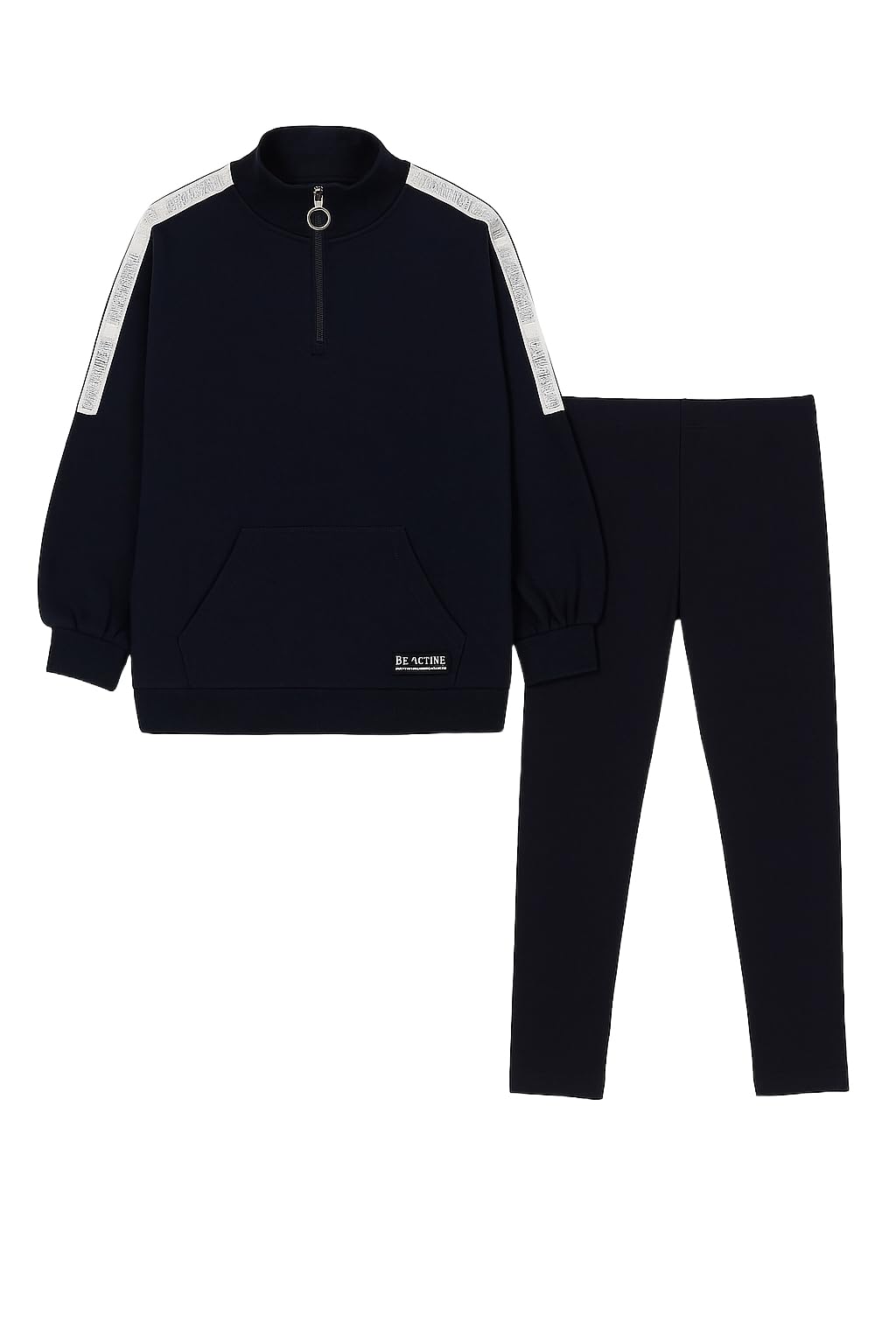 Generico Completo Sportivo Bambina con Felpa e Pantalone Leggings, Blu con Dettagli Grafici, Comodo e Versatile per Stagioni Fresche - Tuta Bambine e Ragazze 7732