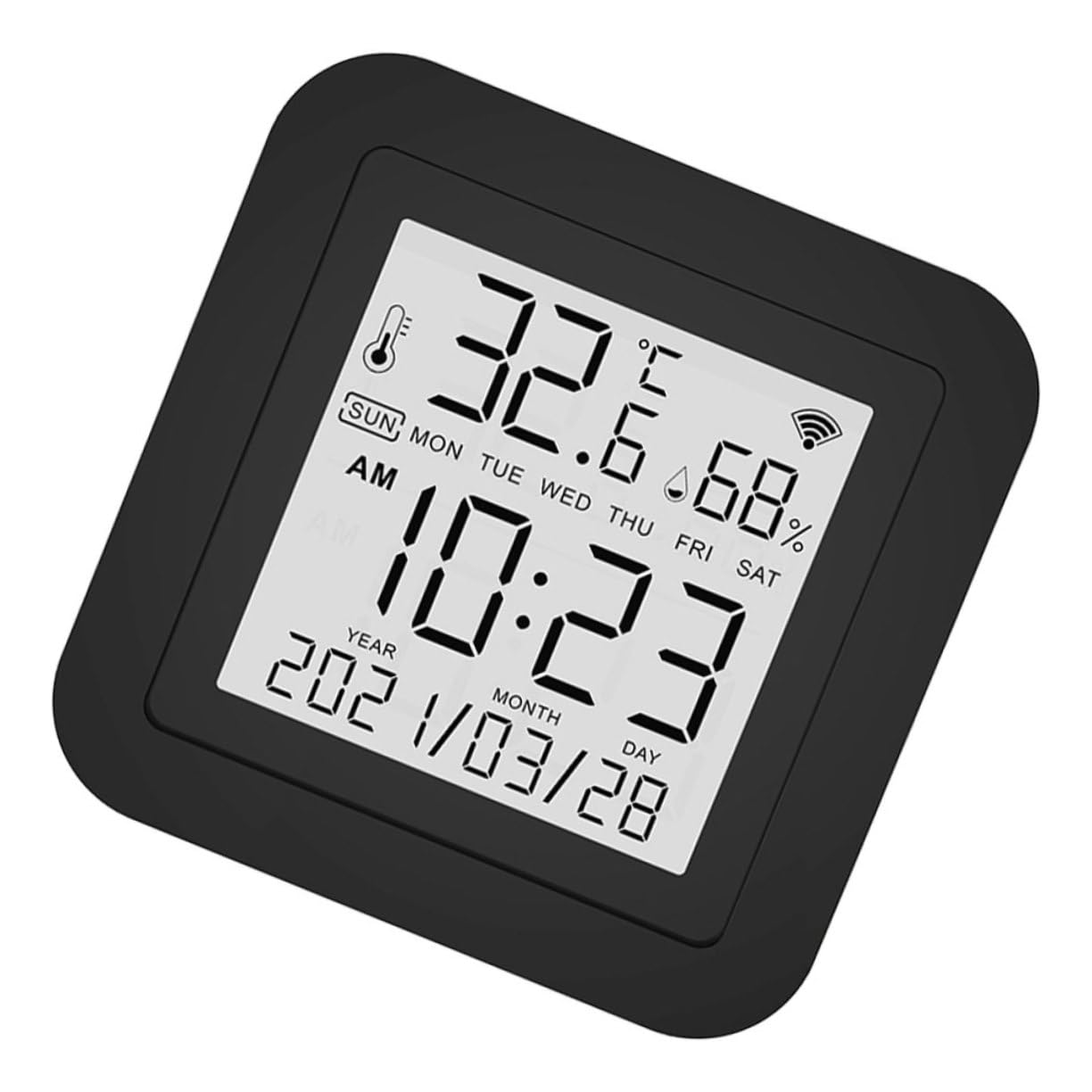Hemobllo Misuratore di Umidità Digitale per Uso Domestico Termometro Elettrico Display Ampio Strumento per Casa Ufficio Serra e Laboratorio Realizzato Materiali Sicuri e Affidabili