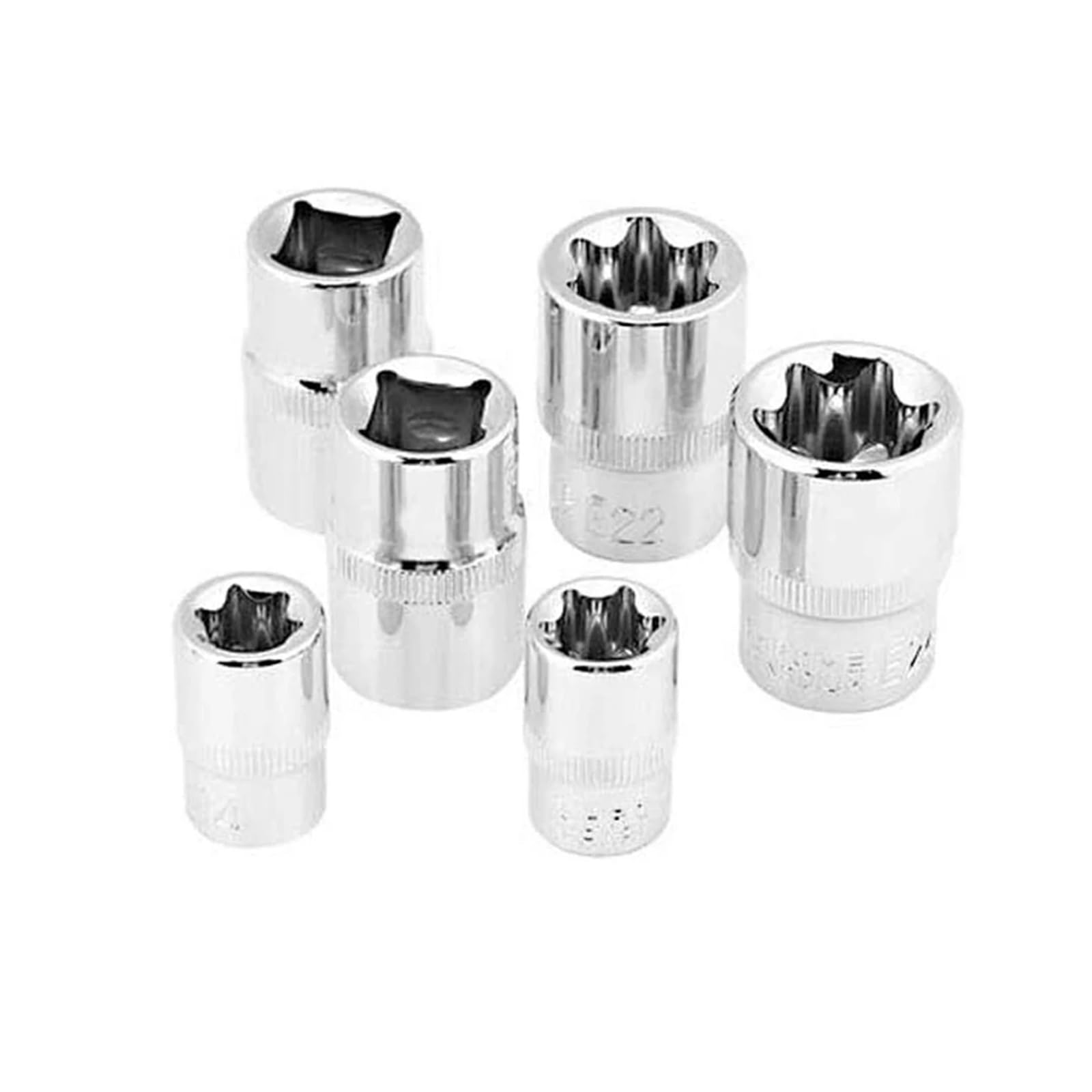 Kit de herramientas de extracción de pernos y tuercas, juego de brocas de estrella y par a prueba de manipulaciones, E4-E24, 14 piezas, unidad de 1/4 3/8 1/2 - Herramienta esencial para extracción y