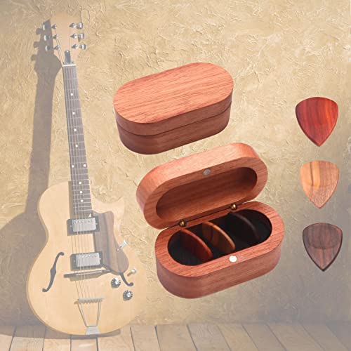 Support de boîte de médiators de guitare, médiators de guitare en bois de forme ovale en bois comprenant 3 médiators en… - Les Beatles, Paul McCartney, John Lennon, RIngo Starr, George Harrison Support de boîte de médiators de guitare, médiators de guitare en bois de forme ovale en bois comprenant 3 médiators en… – Image 3