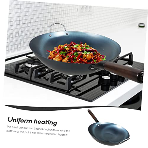 Wok tradicional de hierro Zerodeko con mango miniatura 3