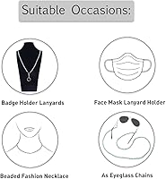 Vista 68 de Cordón para mujer, cordones con cuentas para tarjetas de identificación, soporte para profesores, llavero y correa para collar para mujeres y niñas