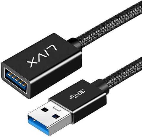 LivX Rope 5Gbps Hızlı Veri Aktarımı USB 3.0 Erkek Dişi Uzatma Kablosu Halat Örgülü (5 Metre)