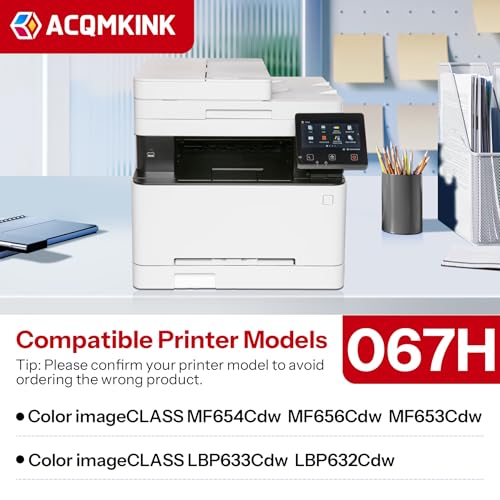 Image of Cartridge 067H CRG067H Toner Cartridge Set 4 Pack Replacement for Canon 067H Color imageCLASS MF656Cdw LBP633Cdw LBP632Cdw MF653Cdw MF654Cdw Printer Ink (1BK /1C /1M /1Y)