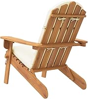 Vista 6 de Adirondack Chair Acacia Wood, Outdoor Patio Chair with Cushions, Foldable Lawn Chair for Outdoors, Garden, Balcony, and Poolside Use - Comfortable &