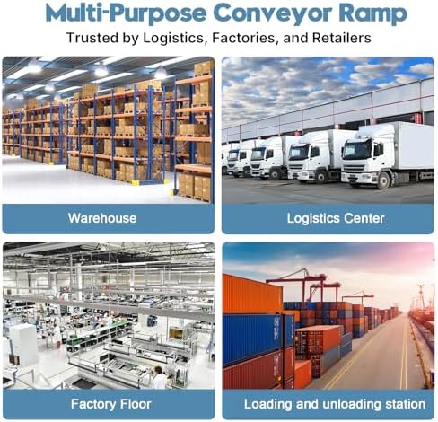Heavy Duty Industrial Roller Conveyor System - Stainless Steel Conveyor Table for Warehouse & Loading Dock - 118" x 19.6" Durable Roller Solution