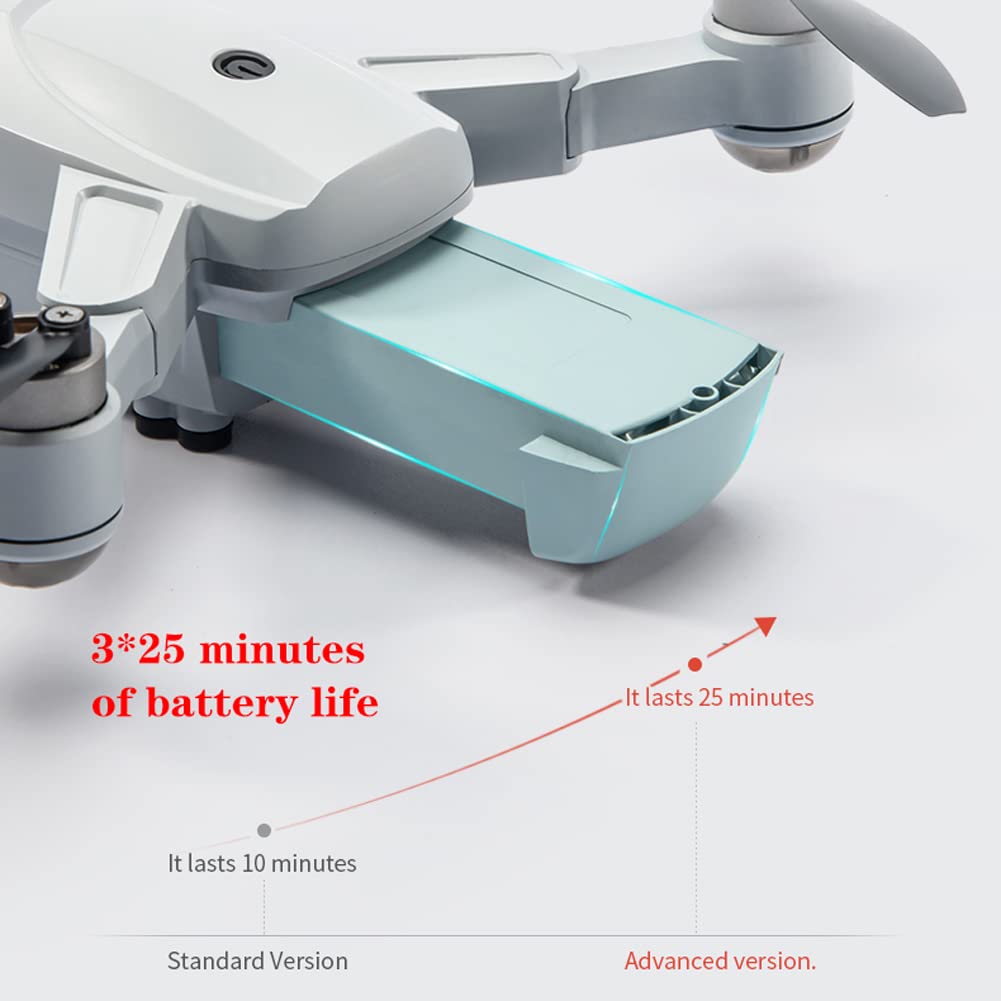 Drone RC con videocamera HD 6K per Adulti, Drone Pieghevole con Posizionamento GPS, Volo waypoint, Follow Me, 75 Minuti di Durata della Batteria, modalità Senza Testa, Trasmissione Video 5G