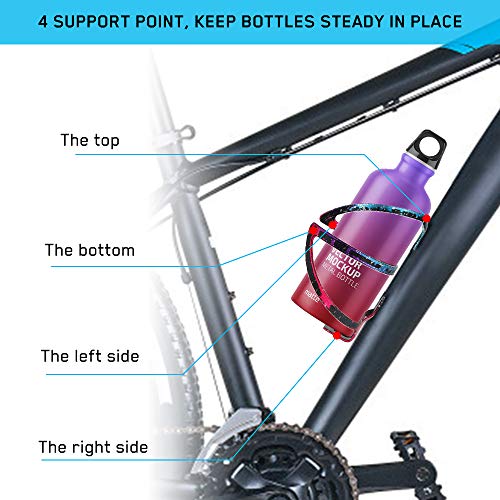 image for Ideashop Bike Water Bottle Holder, 2Pack Aluminum Alloy Lightweight Bi