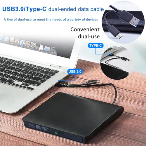 Image of NEXSA 12.7mm External DVD Drive Enclosure USB 3.0 Type C Case | Converts internal twelve point seven millimeter internal laptop optical drives into dual interface portable readers.
