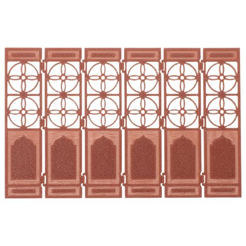 Toyvian Paravent Miniature Pliant Rétro en Plastique Marron 1:20 pour Décoration Polyvalente et Séparation D'espace DIY Style Chinois Classique Élégant