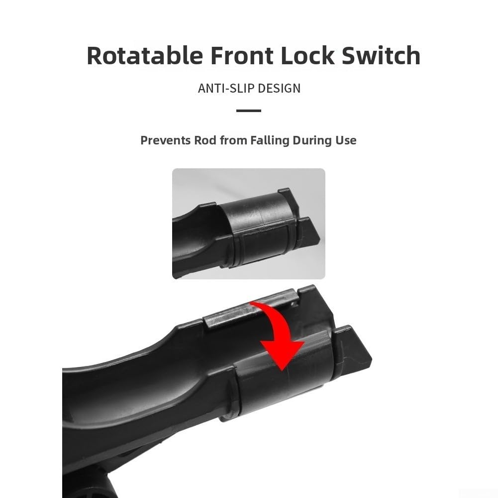 Supporto Canna da Pesca Nylon Antiusura per robusto Supporto | Rotazione 360°, materiale nylon , antiscivolo, ideale per kayak e gommoni