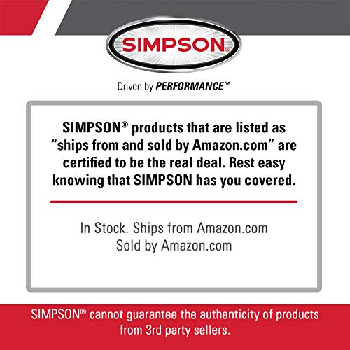 Simpson Cleaning 80165, Rated Up to 3700 PSI Universal 15