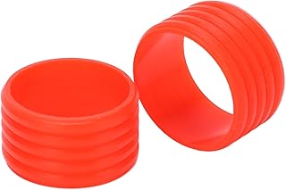 Socobeta 2pcs/set Silicone Racket Ring Tennis Racket Sealing Ring Sweat Absorption Tennis Overgrip Fixing Ring(red)