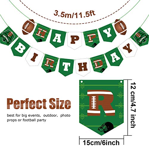 Football Party Decorations, Football Birthday Banner Football Theme String Flags Happy Birthday Bunting Sign For Sport Theme Decoration Football Party Decor #TOP1