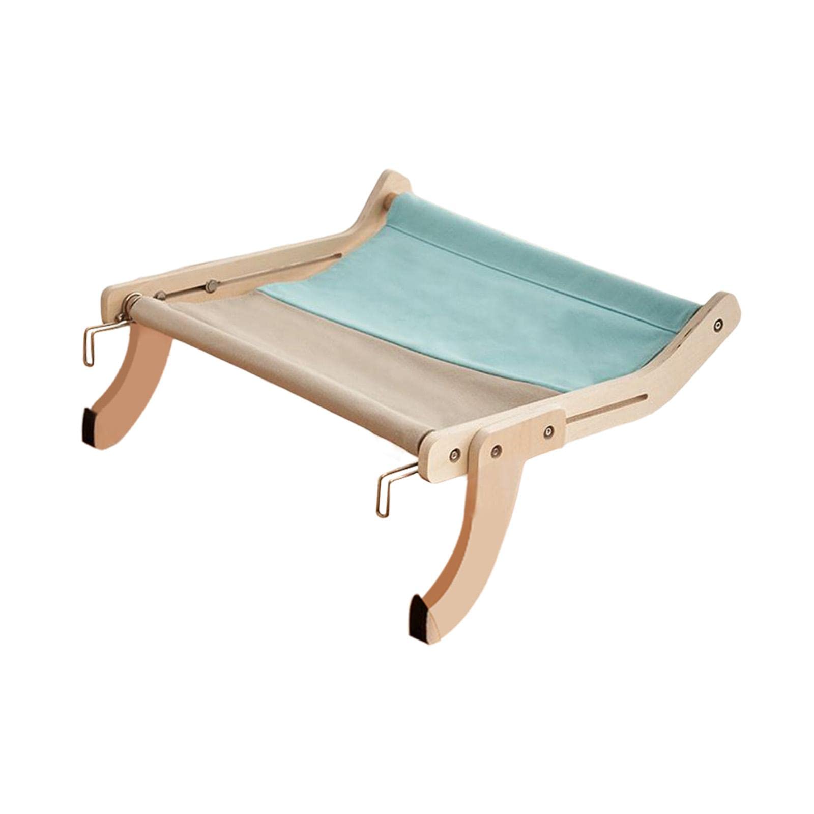 F Fityle Chat fenêtre perchoir Chat fenêtre hamac siège pour Chats d'intérieur lit de Chat réglable offrant Gain de Place Lavable, Bleu Gris