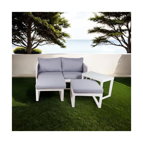 OUTLIV. Modulares Bistroset Oscar Hellgrau