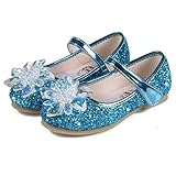 [BEUWAYS] ガールズスーズ 女の子 シューズ 靴 ドレスシューズ フォーマル キラキラ プリンセス風 アナと雪の女王 エルサ キッズ シューズ 子供 靴 結婚式 入学式 卒業式 お受験 発表会 七五三 (ブルー19.5cm)