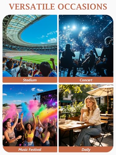 Image of 3 Pockets Clear Bag for Stadium Events with 2 Long Straps Sling Backpack Fanny Pack Concert Crossbody Purses for Women