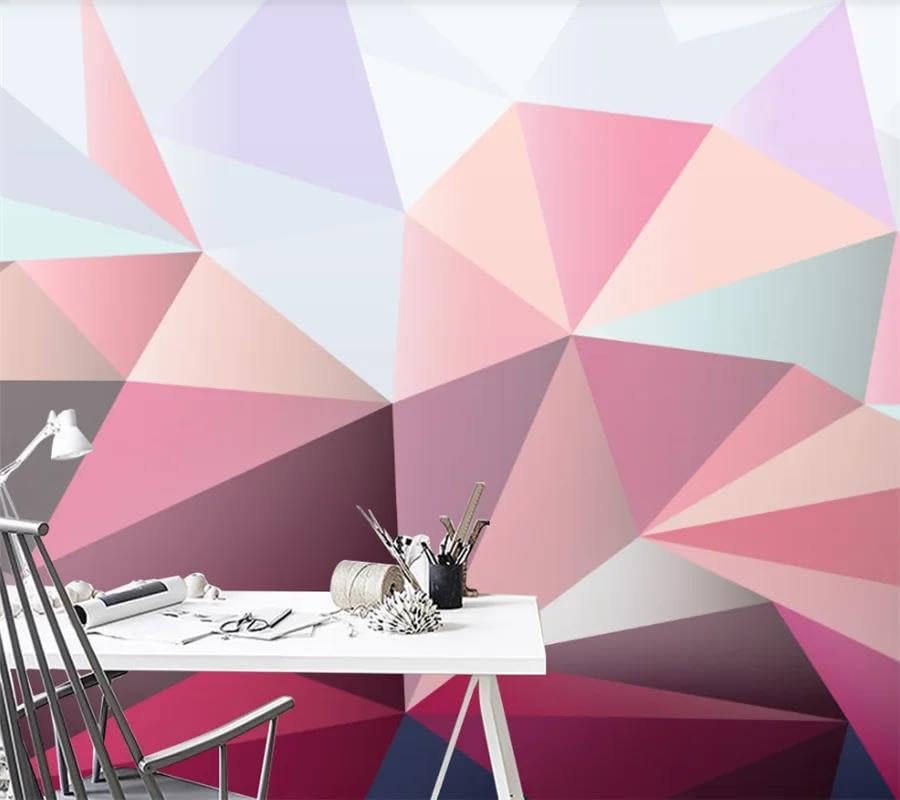 Papier peint 3D autocollant géométrique pour masquer un mur blanc - 4