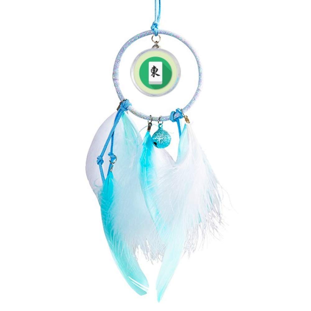 Dongfeng Mahjong Type Board Dream Catcher Wind Chime Car Hanging Pendant