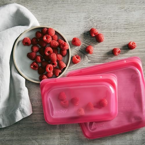 Stasher Premium Silicone Reusable Food Storage Bags, 2-Pack, Clear, Multi-Use Food Storage Bags, Lunch Bag, Travel Containers, BPA Free, Leak-free, Dishwasher-Safe, Eco-friendly - Thumbnail 4