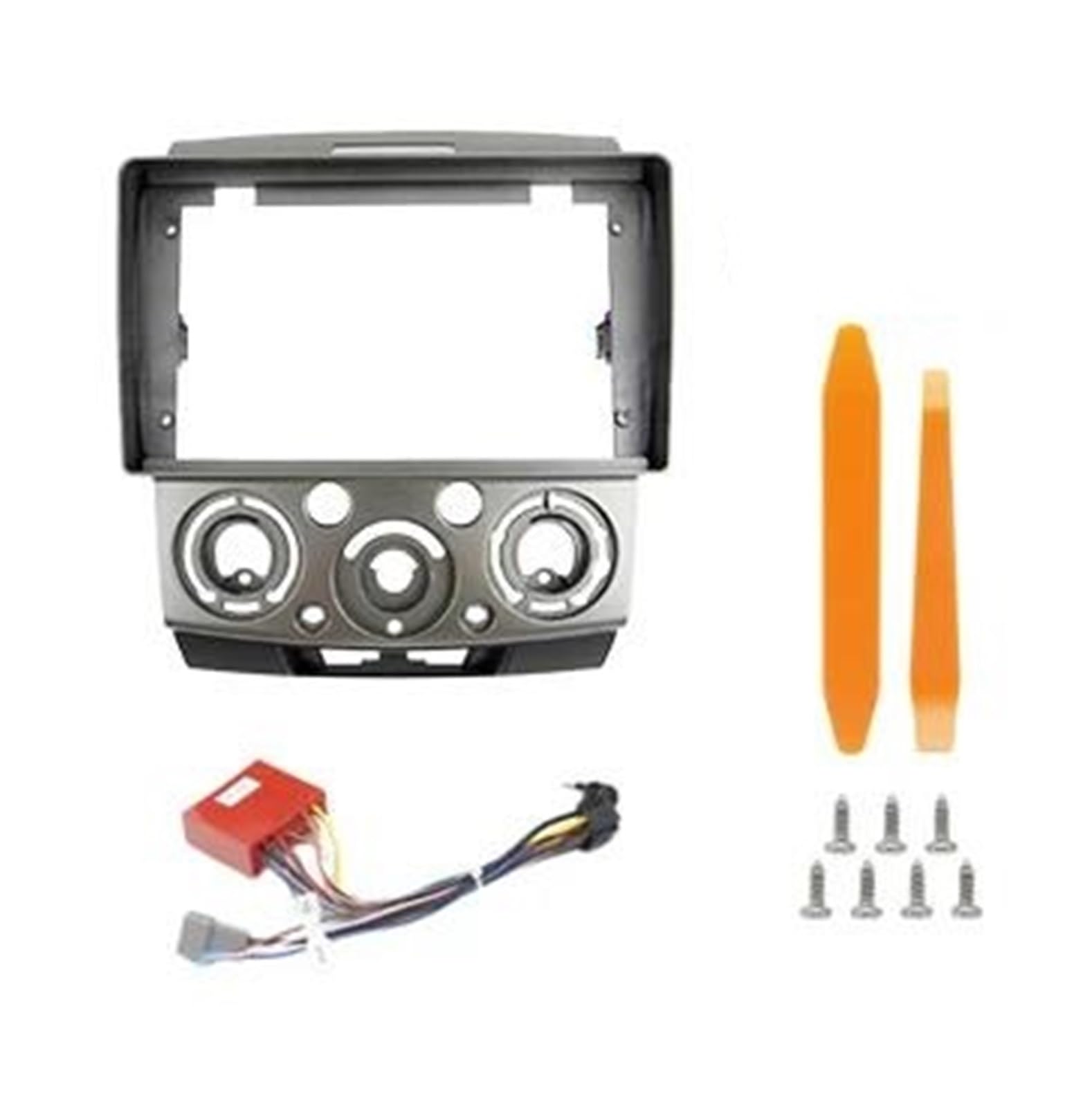 Générique Cadre de façade d'autoradio Kit De Tableau De Bord Stéréo De Voiture Android 9" pour Mazda pour BT-50 2006-2010 - Adaptateur Panneau Façade Cadre Panneau D’autoradio | Gold set