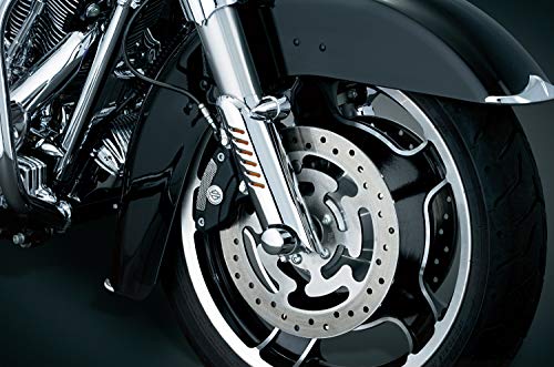 Kuryakyn 7768 Motorcycle Accent Accessory: Lower Fork Leg Deflector Shields With Fender Boss Covers For 2000-13 Harley-Davidson Motorcycles, Chrome, 1 Pair #TOP1