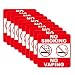 No Smoking No Vaping Sign Label Sticker Set of 10 Pack 6 x 6 Inch 5 Mil Vinyl Laminated for Ultimate Protection Durability Self Adhesive Decal UV Protected Weatherproof