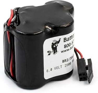 BatteryGuy CUSTOM-107 Replacement 6V 2900mAh Lithium PLC Battery Brand Equivalent (Non Rechargeable)